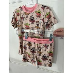Girls 3T Bamboo Short Set Pink Toy Story Balerina Characters Woody BoPeep Buzz